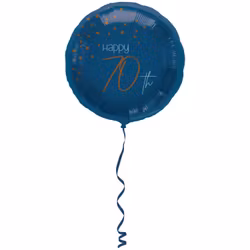 Folie & transparent ballong - Happy 70th
