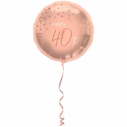 Folie & transparent ballong - Happy 40th