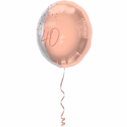 Folie & transparent ballong - Happy 40th