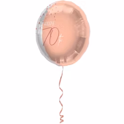 Folie & transparent ballong - Happy 70th