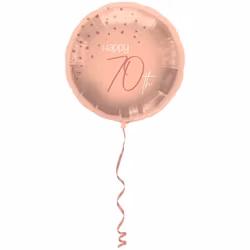 Folie & transparent ballong - Happy 70th