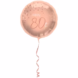 Folie & transparent ballong - Happy 80th