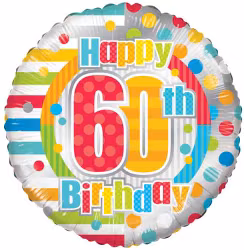 Folieballong - Happy 60th birthday