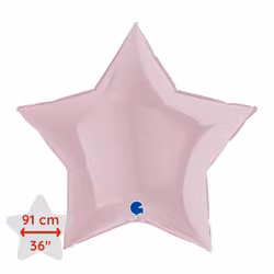 Stjärnballong - Pastell rosa