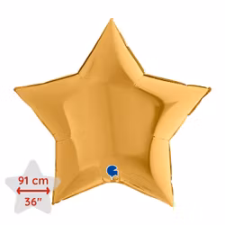 Stjärnballong - Guld XL