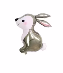 Folieballong - Grå Kanin