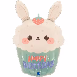 Folieballong- cupcake kanin