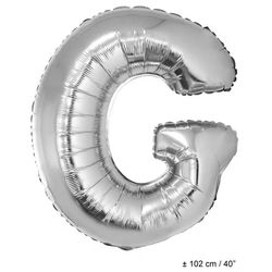 Bokstavsfolieballong G (Silver)