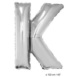 Bokstavsfolieballong K (silver)