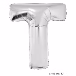 Bokstavsfolieballong T(Silver)