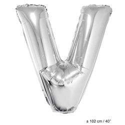 Bokstavsfolieballong v(Silver)
