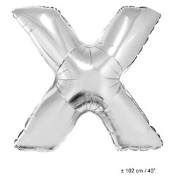 Bokstavsfolieballong x (Silver)