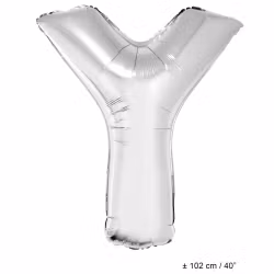 Bokstavsfolieballong Y (Silver)