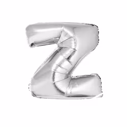 Bokstavsfolieballong z (Silver)