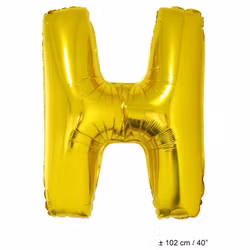 Bokstavsfolieballong H (Guld)