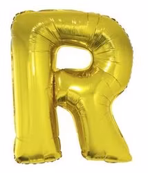 Bokstavsfolieballon R (Guld)