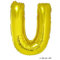 Bokstavsfolieballon U(Guld)