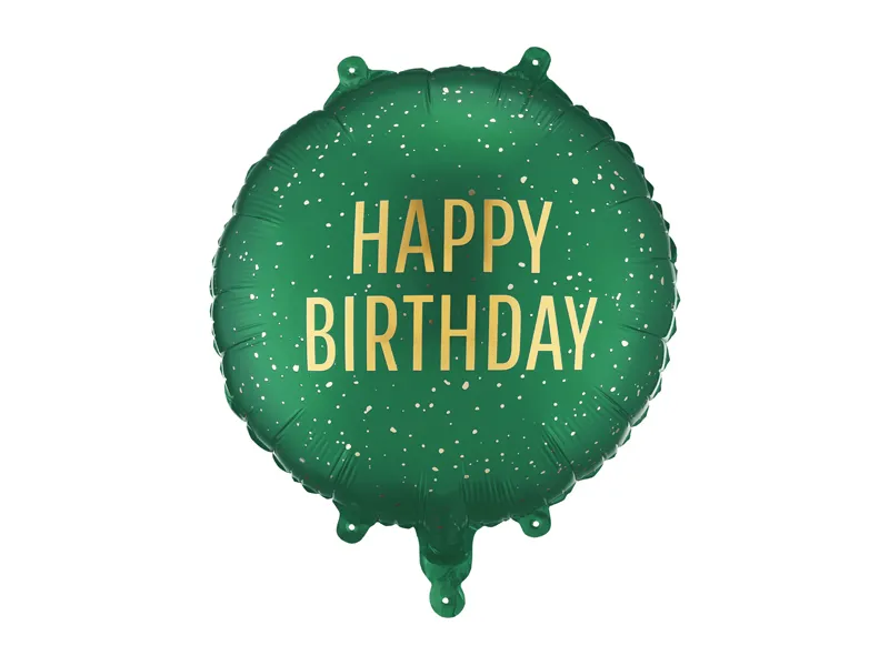 Folieballong - Happy birthday - Grön