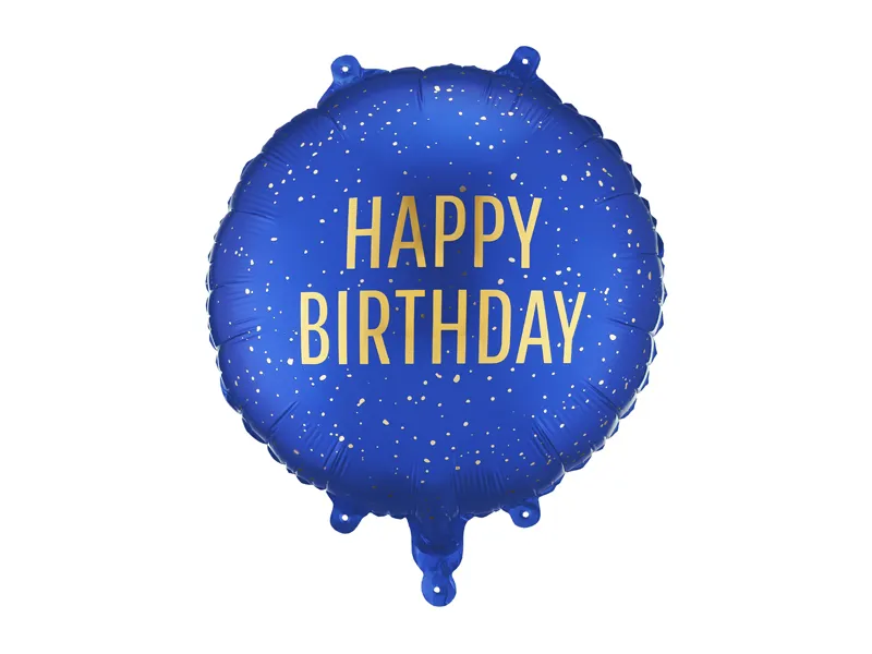 Folieballong - Happy birthday - Blå