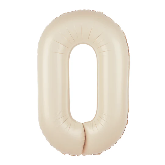 Sifferballonger, 100 cm, matt krämvit - 0