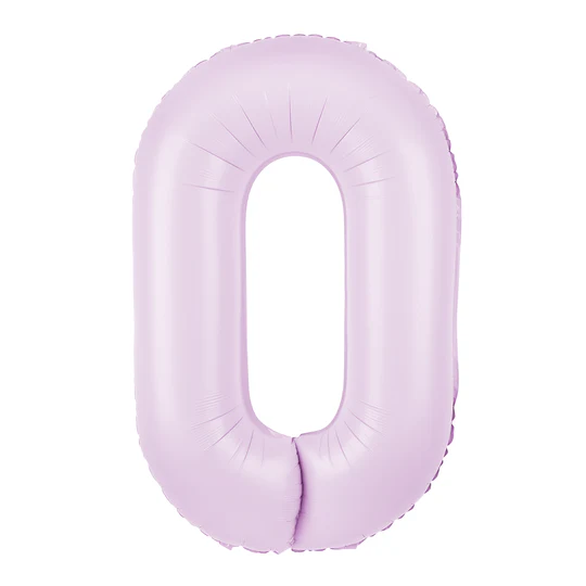 Sifferballonger, 100 cm, matt ljuslila - 0
