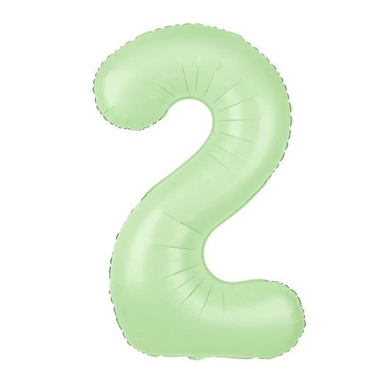 Sifferballonger, 100 cm, matt pistage - 2