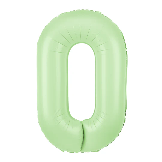 Sifferballonger, 100 cm, matt pistage - 0
