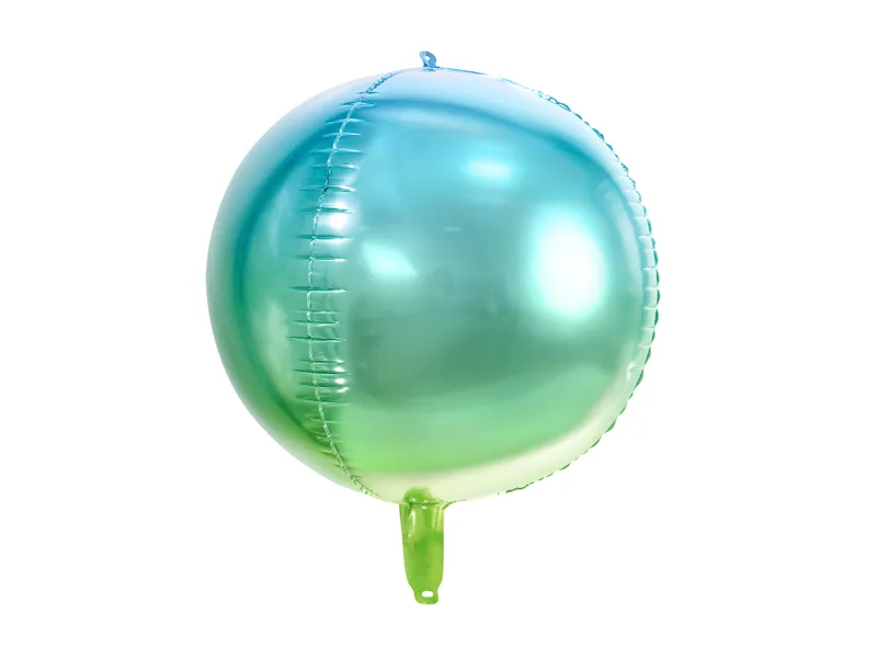 Folieballong - Blå & grön boll