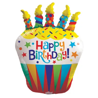 Birthday cupcake - folieballong