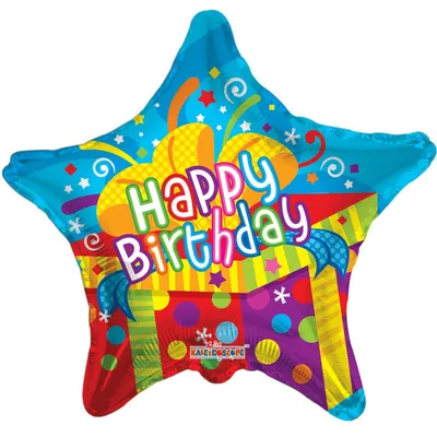Happy birthday stjärna - folieballong