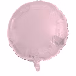 Folieballong - Rund Pastellrosa