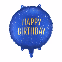 Folieballong - Happy birthday - Blå