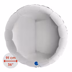 Folieballong Rund - Silver XL
