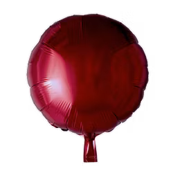 Folieballong - Rund vinröd