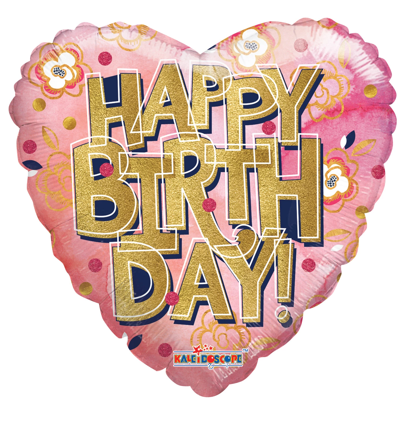 Foliehjärta - Happy birthday