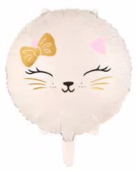Folieballong - Katt med rosett