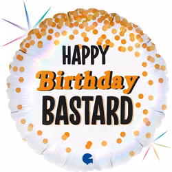 Folieballong - Happy birthday bastard