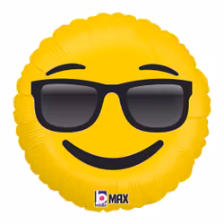 Folieballong - Gul Emoji ballong/Smiley