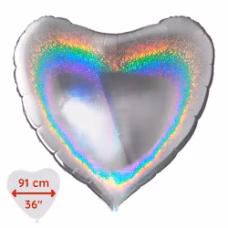 Foliehjärta - Glitter holographic