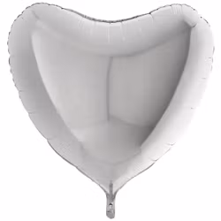 Foliehjärta - Silver 74x70 cm