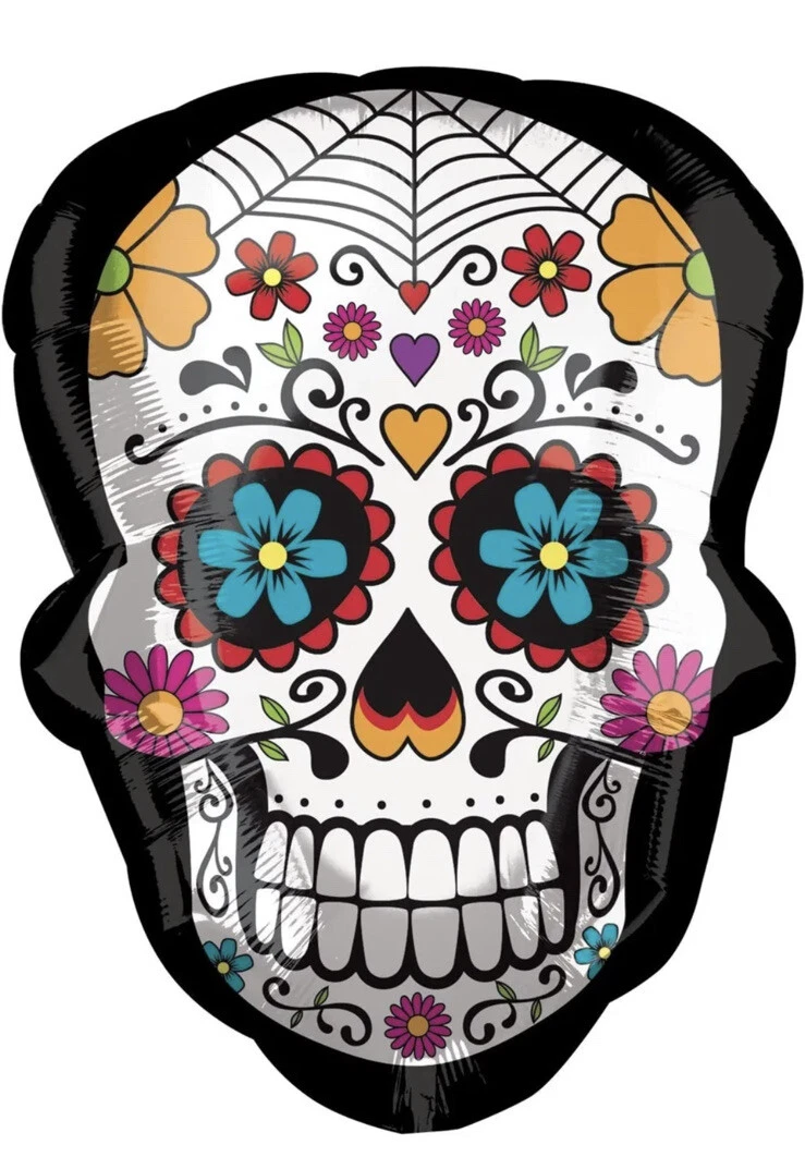 Folieballong - Sugar skull