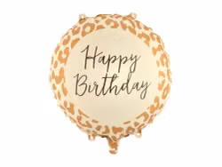 Folieballong - Leopard print - Happy birthday