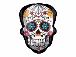 Folieballong - Sugar skull