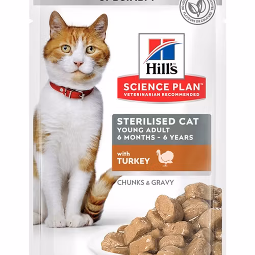 Hills Feline Adult Sterilised Chicken, Fish, Trout & Turkey 12x85g