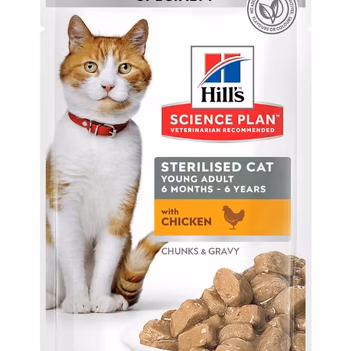 Hills Feline Adult Sterilised Salmon & Chicken 12x85g