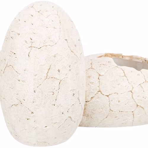 Reptilgrotta, ägg, polyresin, 20 × 13 × 15 cm
