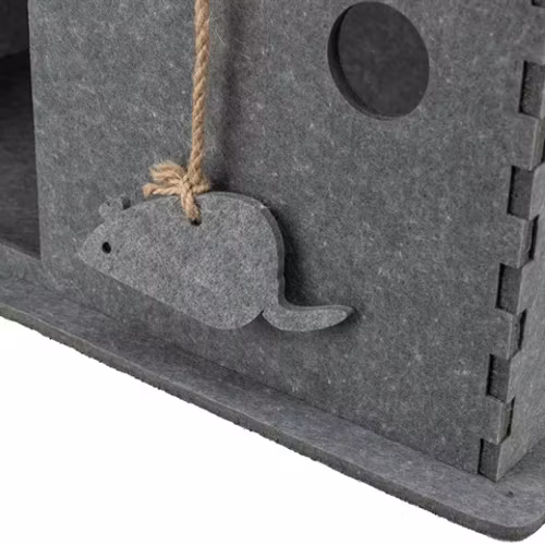 Koja Lene, filt, 54 × 30 × 35 cm, grå