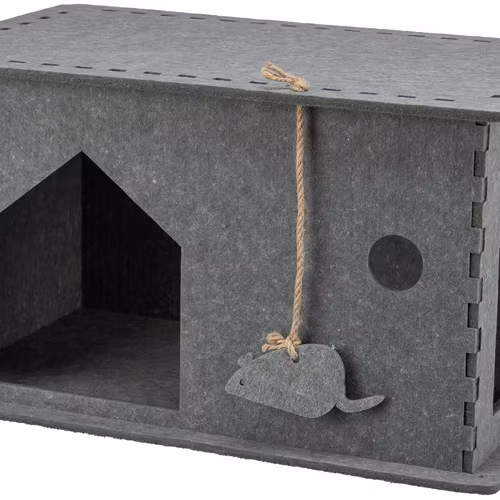 Koja Lene, filt, 54 × 30 × 35 cm, grå