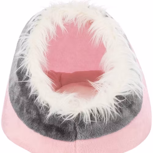 Minou igloo, 35 x h26 x 41 cm, rosa/grå