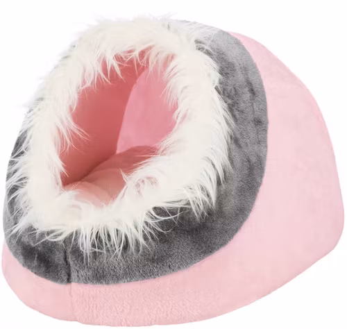 Minou igloo, 35 x h26 x 41 cm, rosa/grå